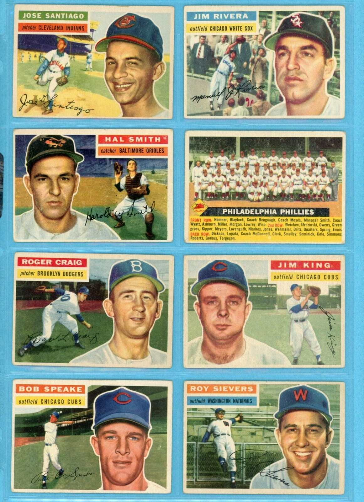 1956 Topps Starter Set Lot of 36 Different White Back Baseball Cards VG - VG+