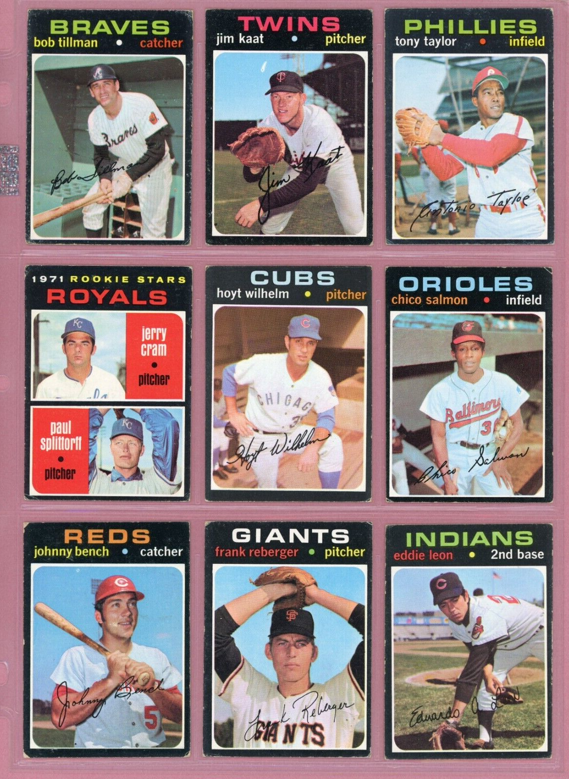 1971 Topps Starter Set Lot of 520 Diff Baseball Cards Series 1 thru 4 VG - VG+