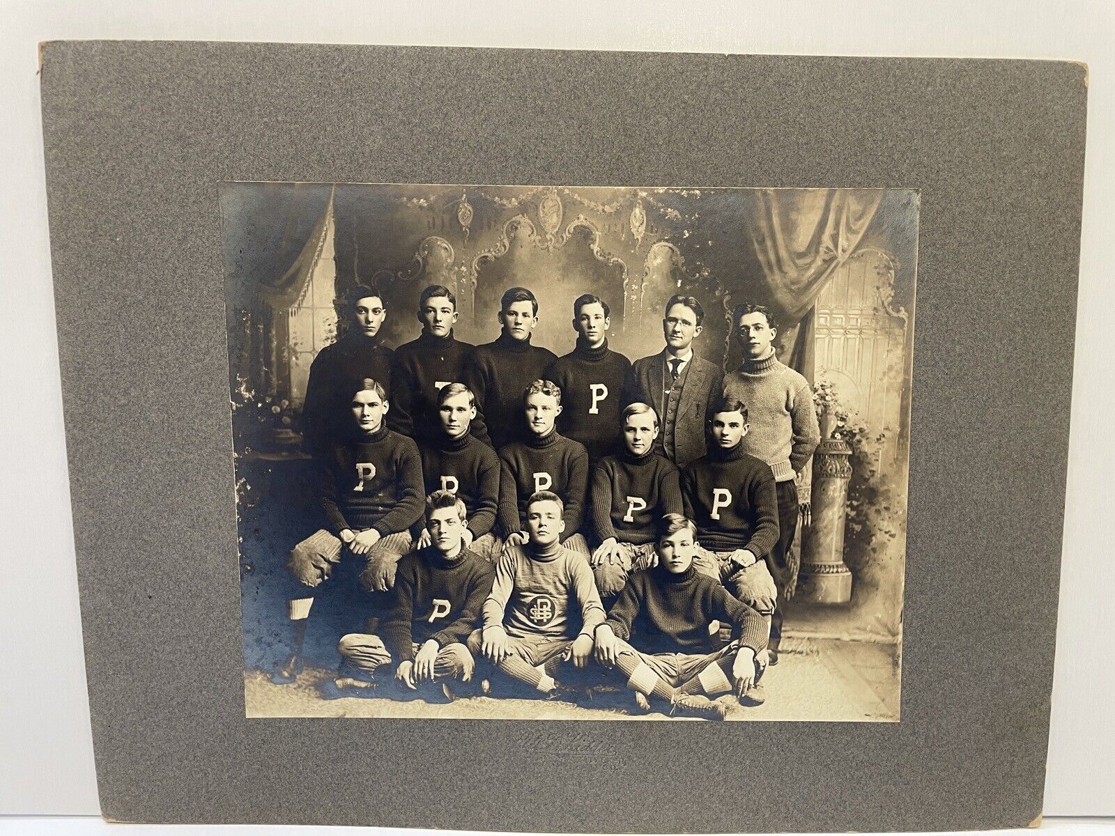 Vintage Early 1900s PHS Baseball Team Photo #4 • Parker S.D.