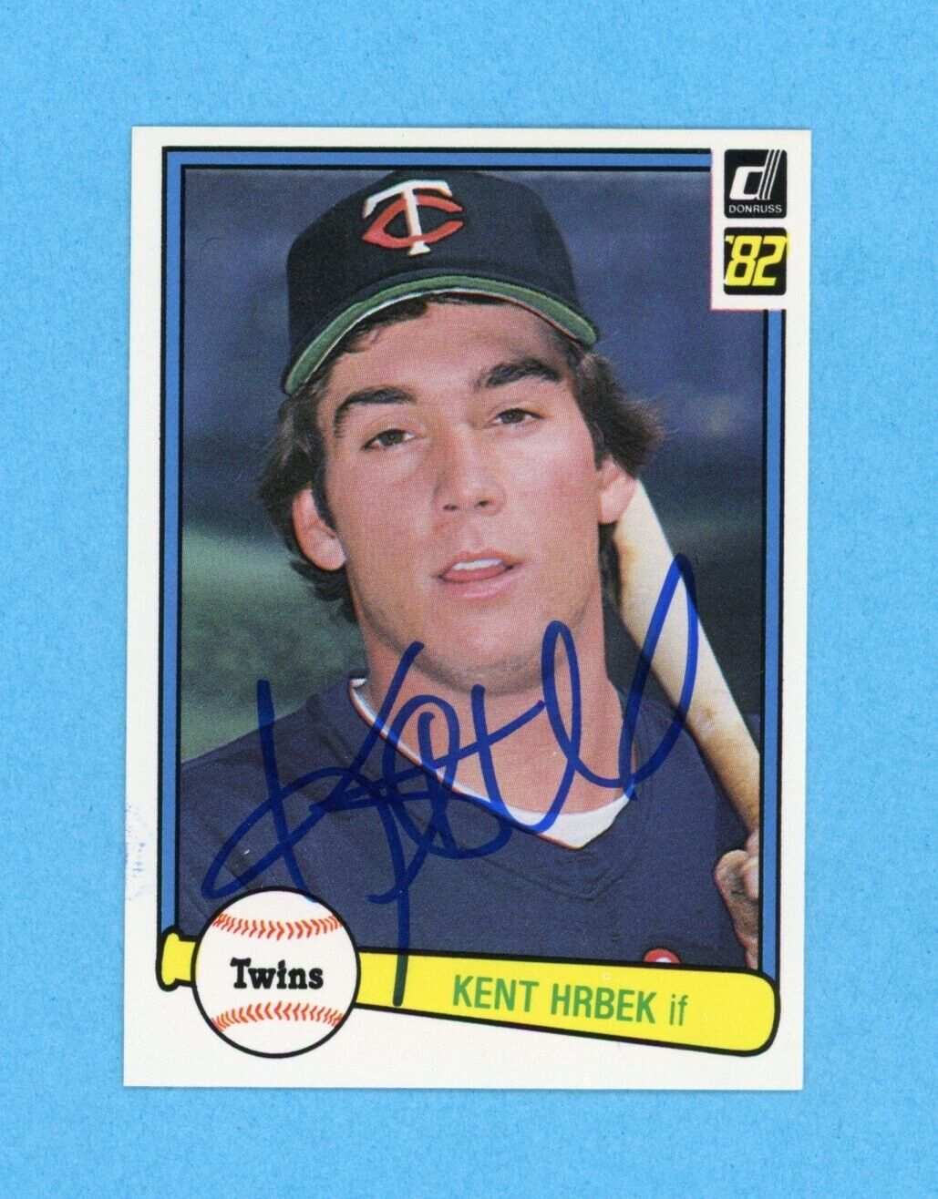 Kent Hrbek Minnesota Twins 1982 Donruss #557 Autographed Rookie Baseball Card