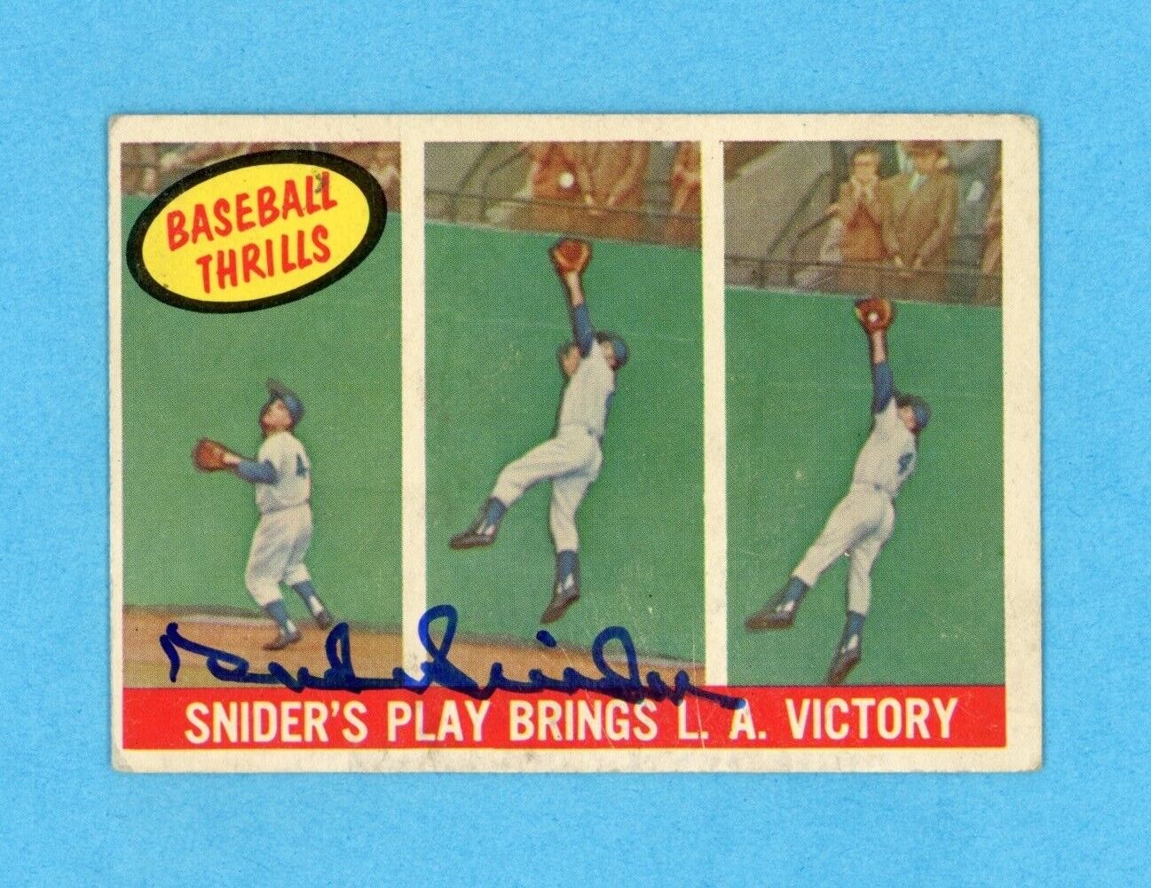 Duke Snider Signed 1959 Topps Card #468 • Auto with B&E Hologram