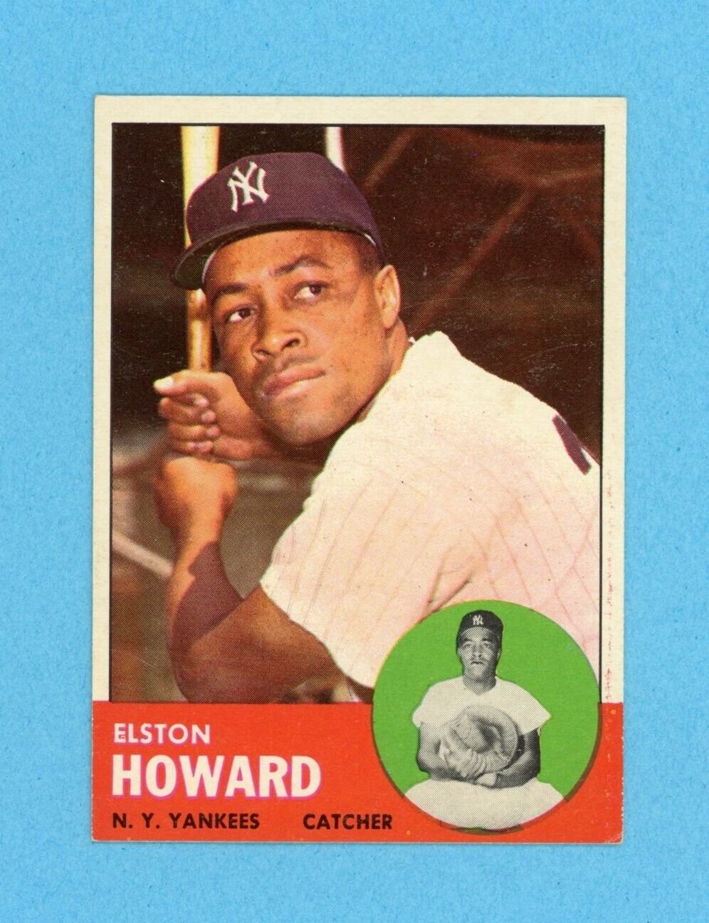 1963 Topps #60 Elston Howard New York Yankees Baseball Card EX++ - Ex/Mt