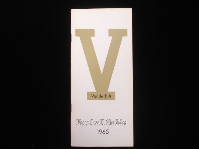 1965 Vanderbilt University Commodores Football Official Media Guide EX+