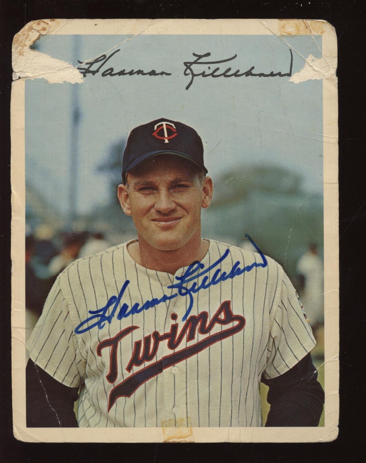 1967 Dexter Press Baseball Harmon Killebrew Autographed B & E Hologram