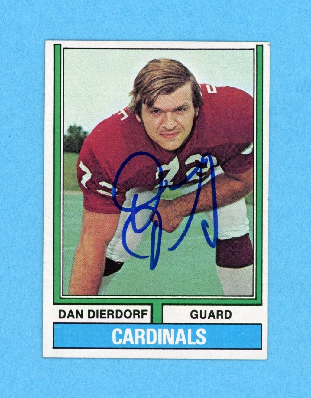 Dan Dierdorf St. Louis Cardinals 1974 Topps #32 Autographed Football Card