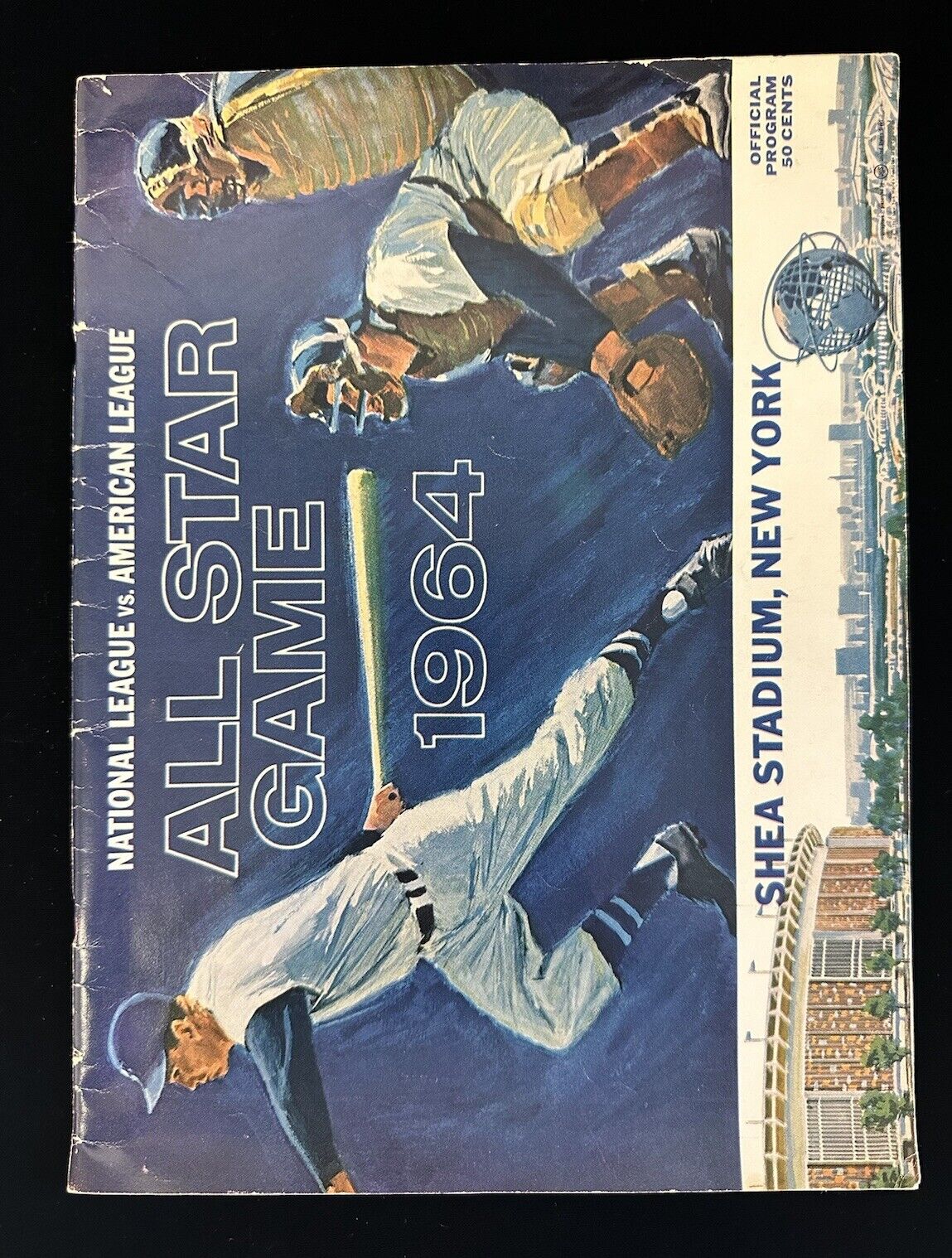 1964 MLB Baseball All-Star Game Program @ Shea Stadium VG-EX unscored