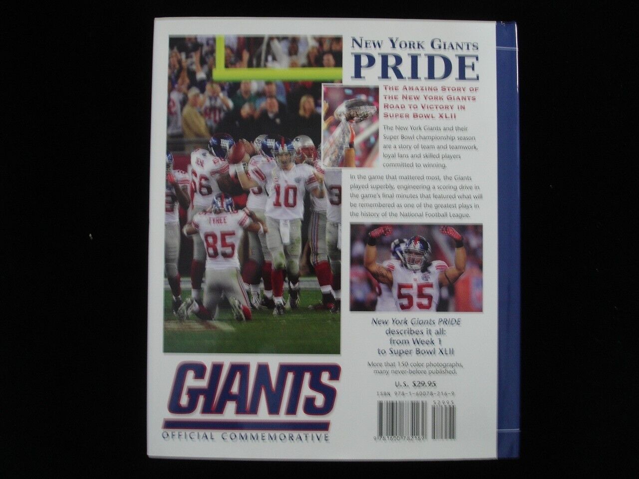 2008 "New York Giants Pride" Super Bowl XLII Book by Arthur Pincus