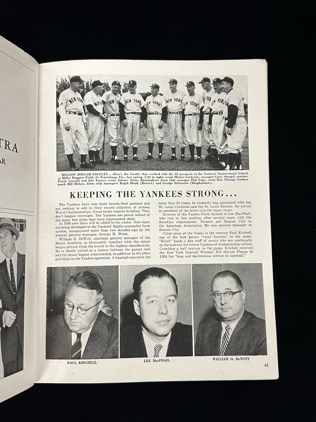 1955 New York Yankees World Series Program vs Brooklyn Dodgers EX unscored