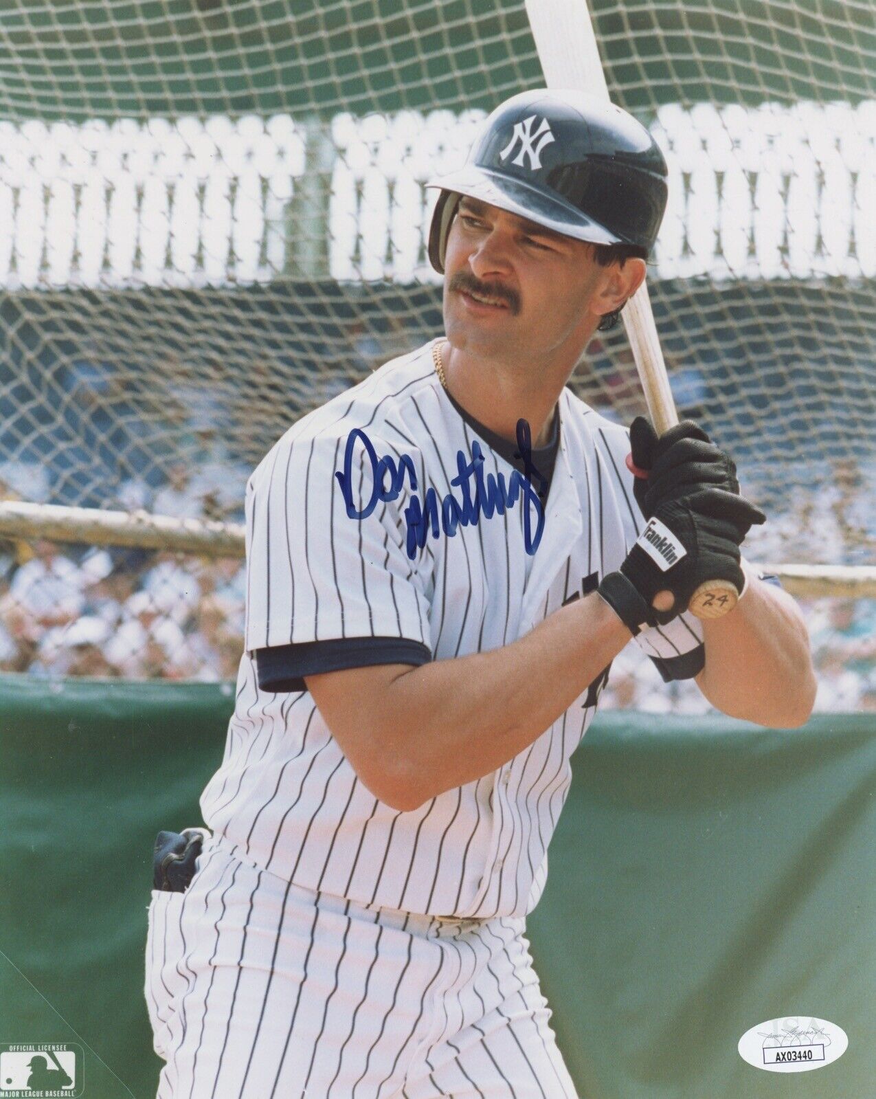 Don Mattingly NY Yankees Signed 8x10 Photo Auto w JSA Certification