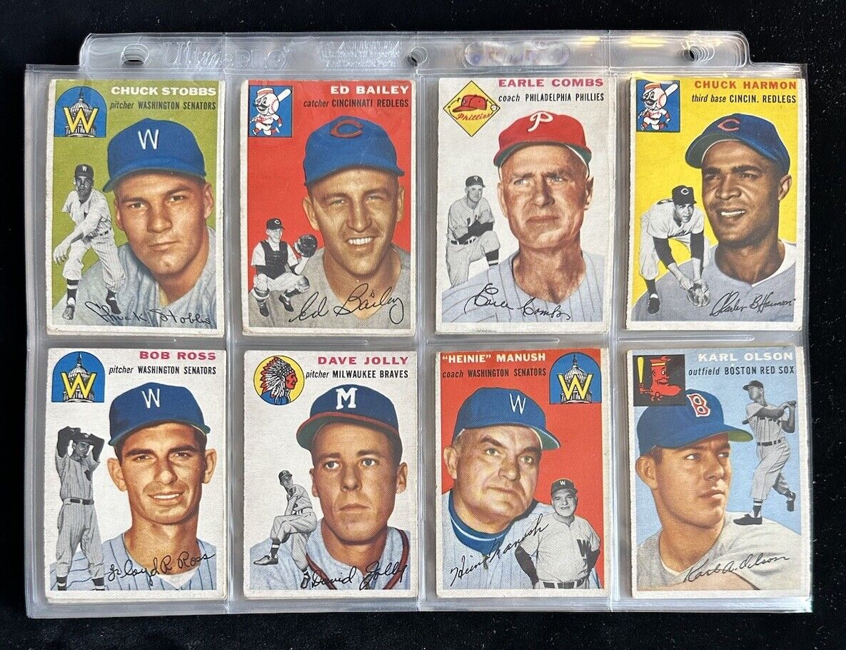 1954 Topps Baseball  Starter Set Lot of 127 Different w/ Bauer Groat  VG to EX