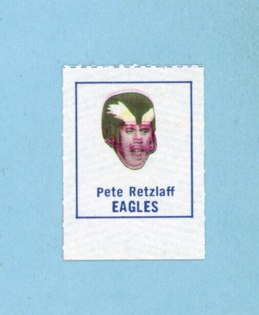 1966 American Oil Pete Retzlaff Philadelphia Eagles Football Stamp