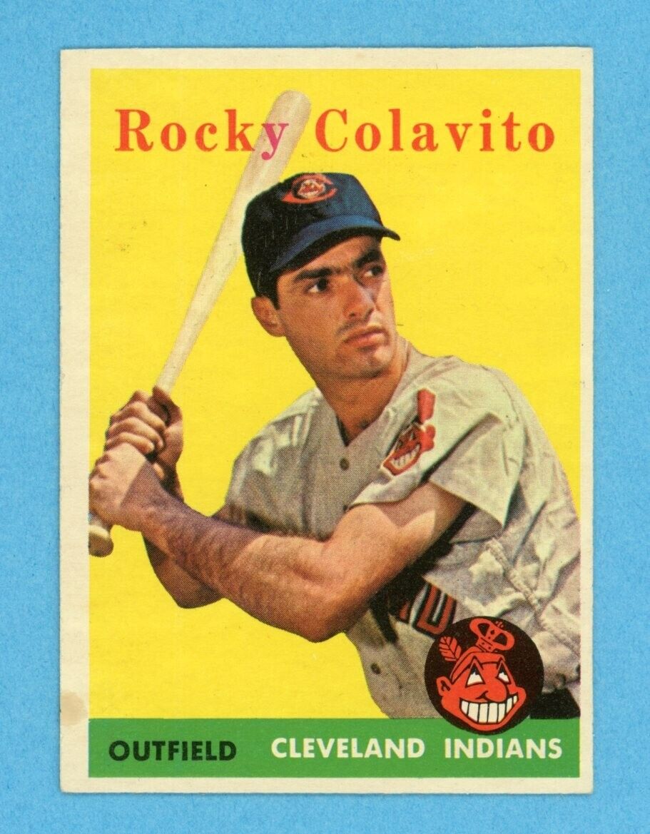 1958 Topps #368 Rocky Colavito Cleveland Indians Baseball Card NM app wrk sta