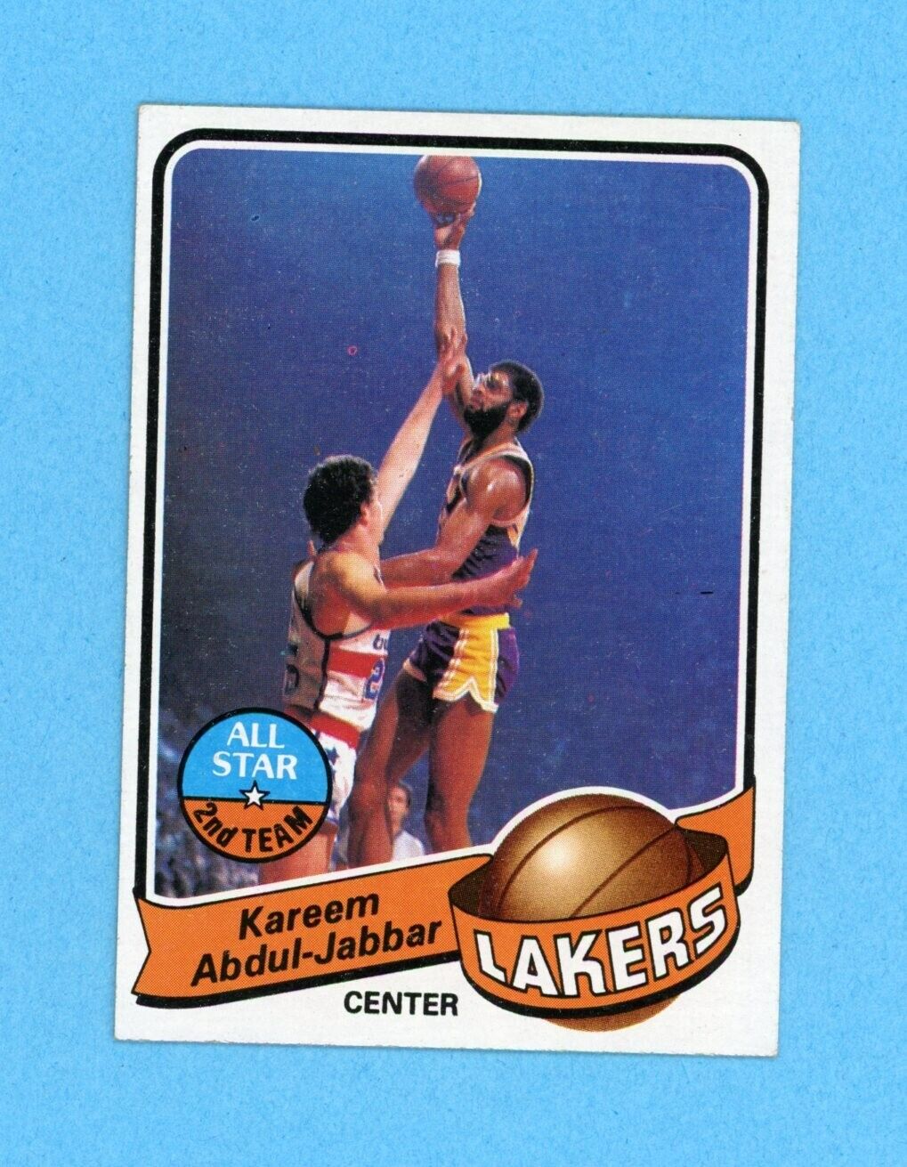 1979-80 Topps #10 Kareem Abdul-Jabbar Los Angeles Lakers Basketball Card Ex-Ex+