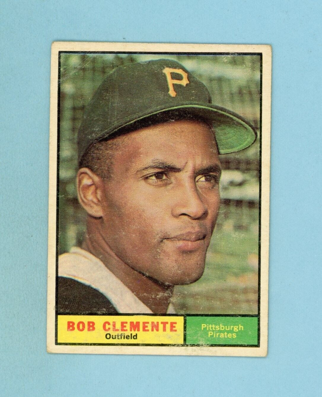 1961 Topps #388 Roberto Clemente Pitts Pirates Baseball Card Vg/Ex app wrk/crs