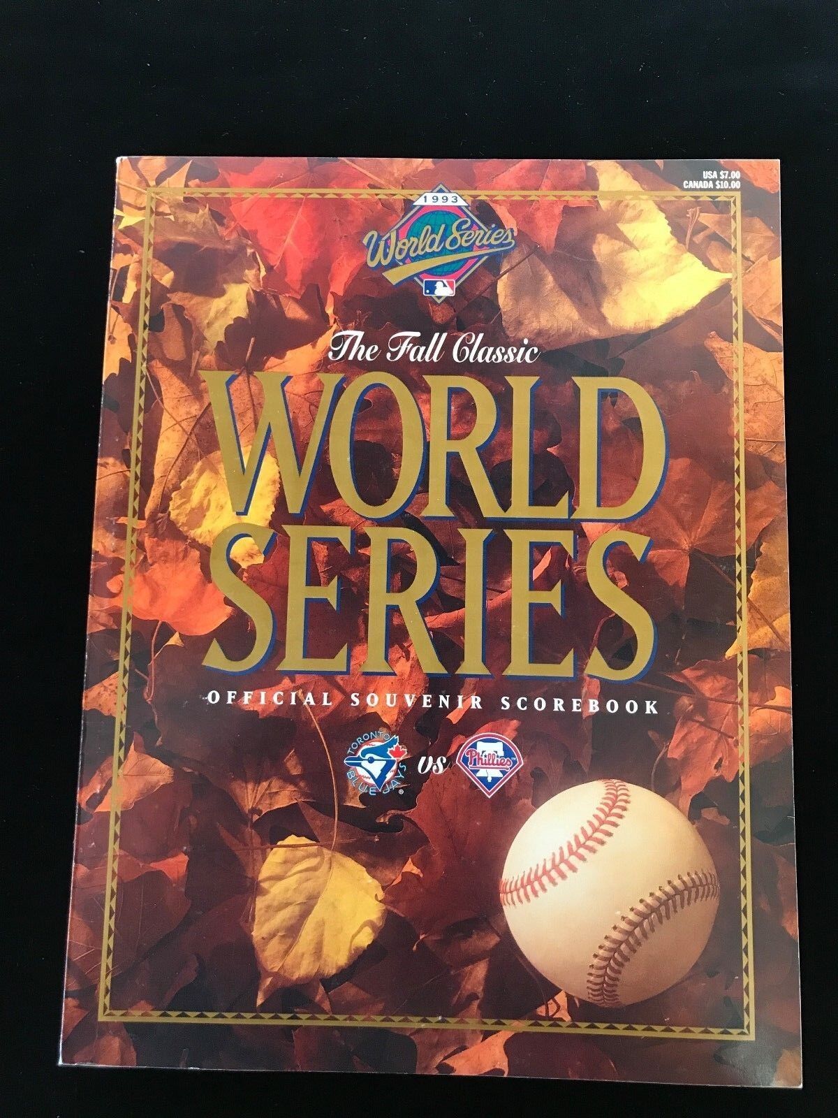 1993 World Series Program-Phillies @ Blue Jays-Blue Jays Insert included-NM