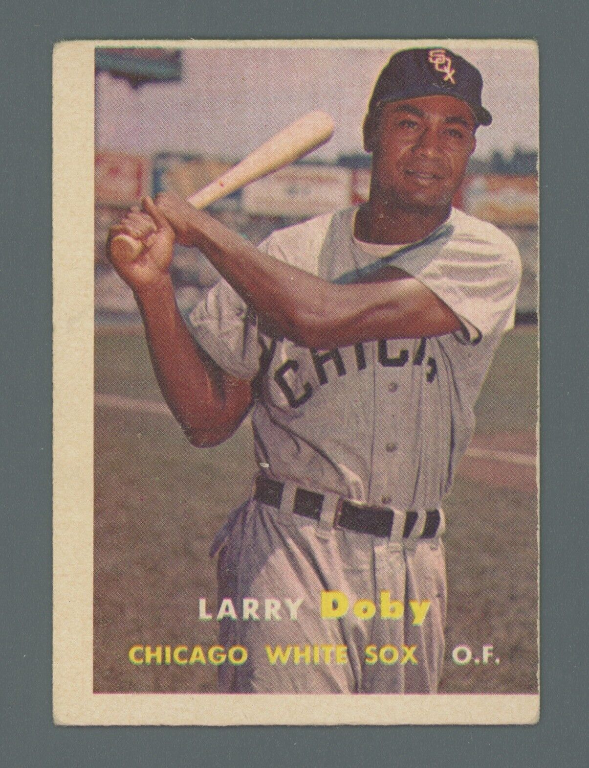 1957 Topps #85 Larry Doby Chicago White Sox Baseball Card VG o/c