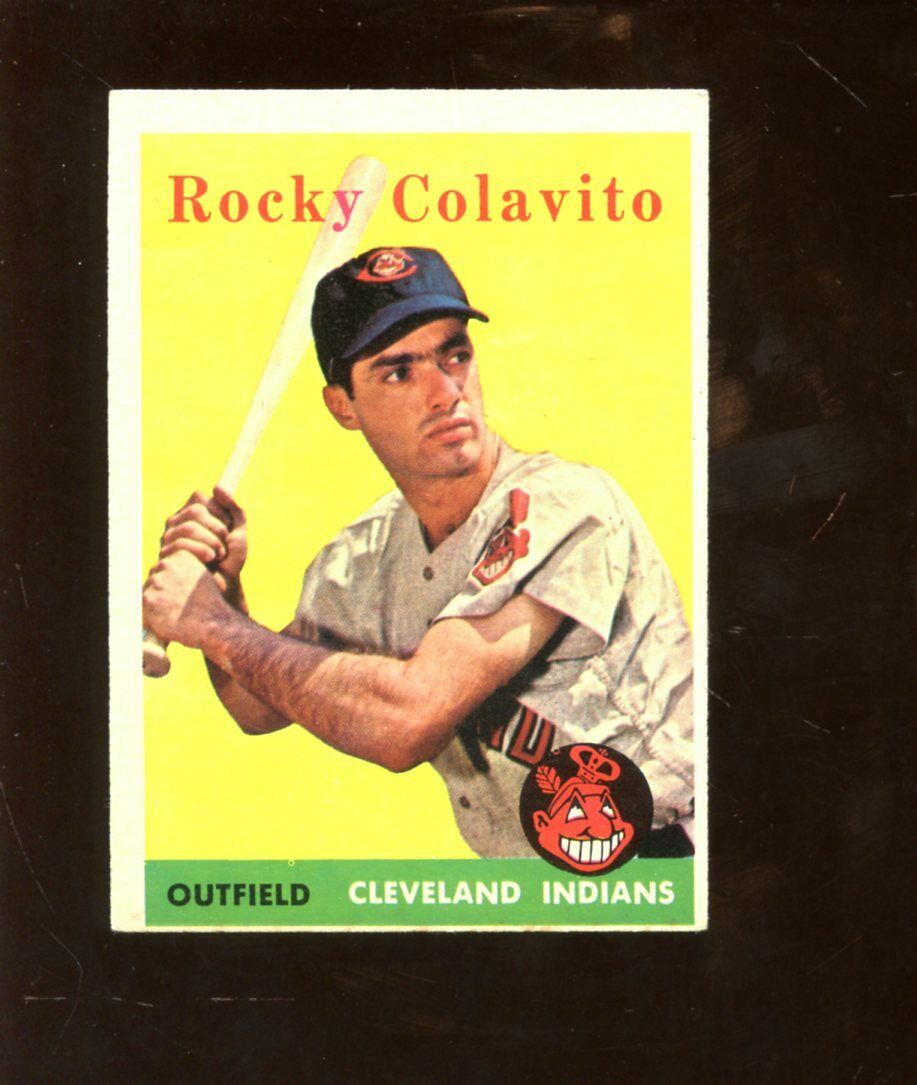 1958 Topps Baseball Card #368 Rocky Colavito 2nd Card EXMT