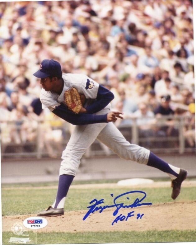 Fergie Jenkins 8X10 Color Auto Pitching PSA/DNA