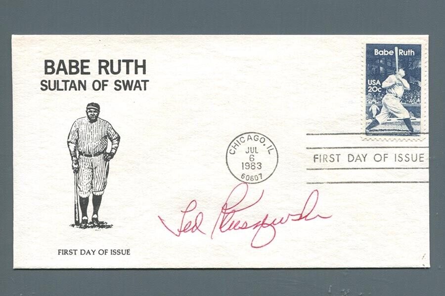 Ted Kluszewski Signed Cachet First Day Cover 7/6/83 Auto with B&E Hologram