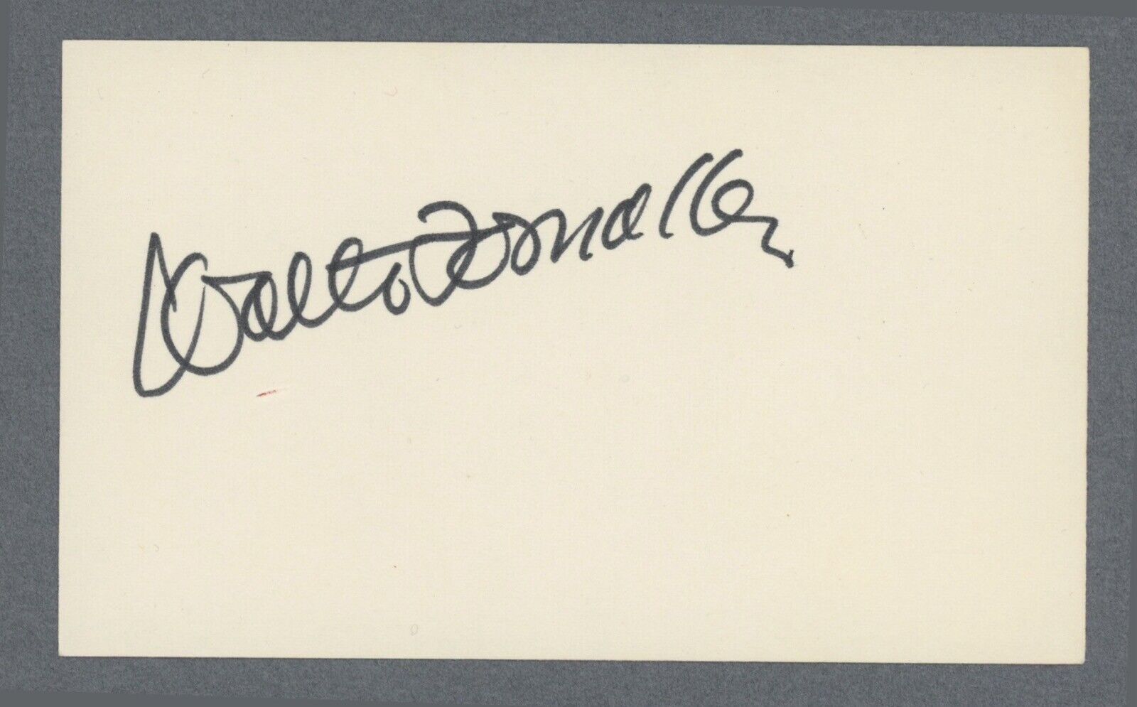 Walter O'Malley Signed Index Card Auto w B&E Hologram • Owner Brooklyn Dodgers