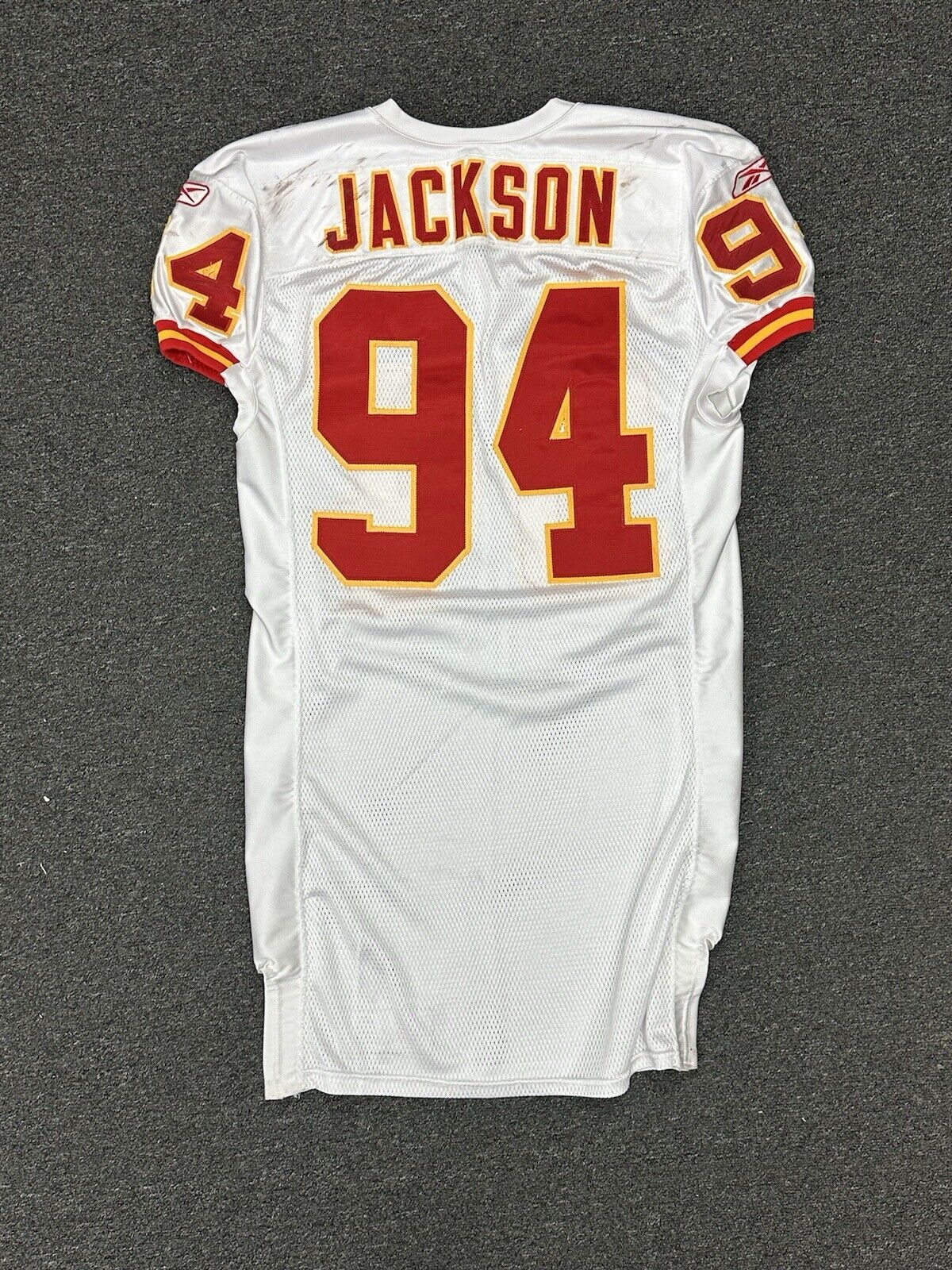 2009 Tyson Jackson Kansas City Chiefs NFL GAME USED SIGNED Football Jersey #94