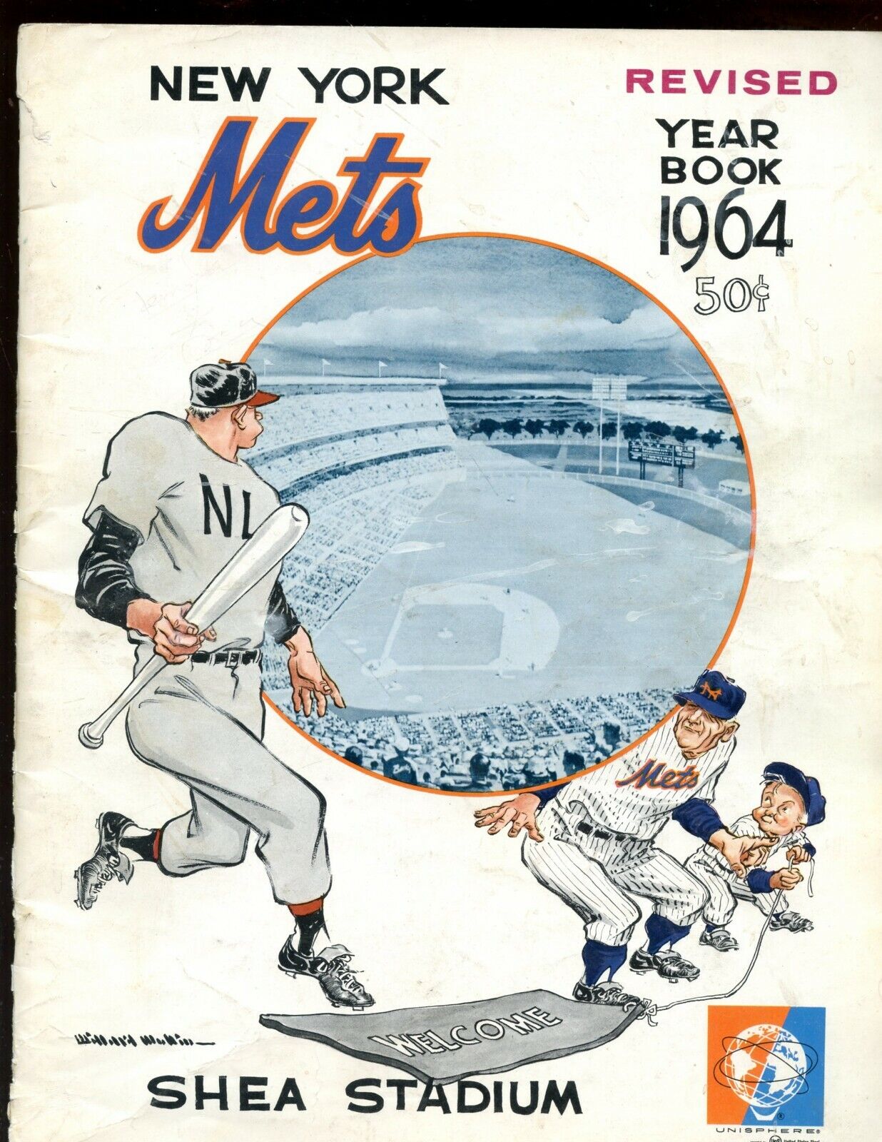 1964 New York Mets Revised (in maroon color) Official Baseball Yearbook