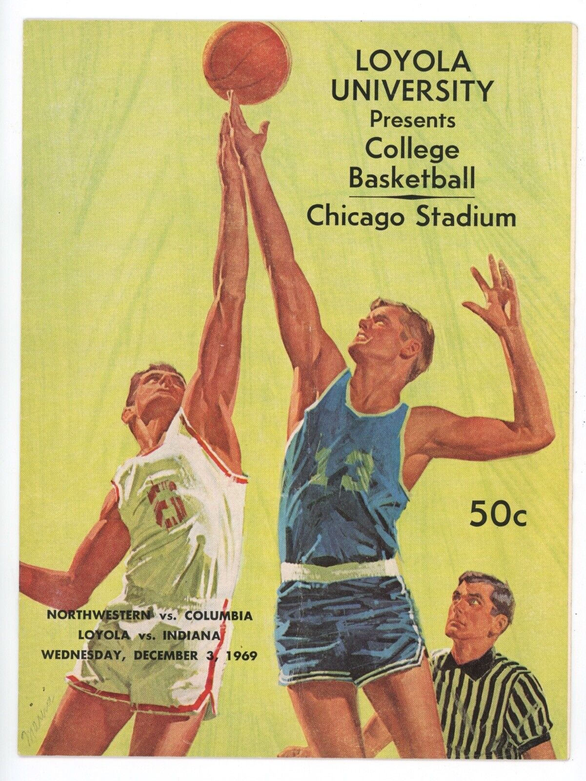 1969 Loyola University vs Indiana University Basketball Program • unscored