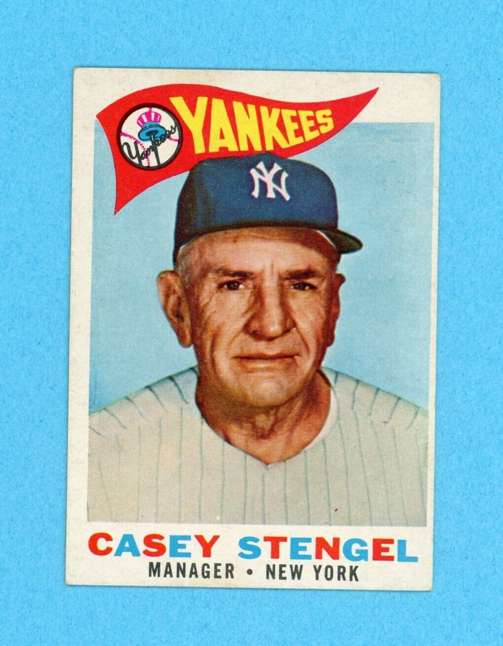 1960 Topps #227 Casey Stengel New York Yankees Baseball Card EX o/c