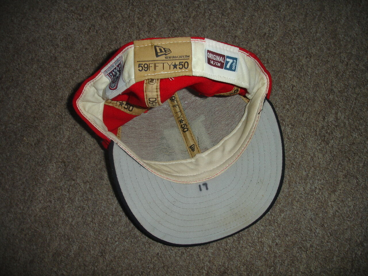 2005 Brian McCann Mississippi Braves Autographed Game Used Baseball Hat