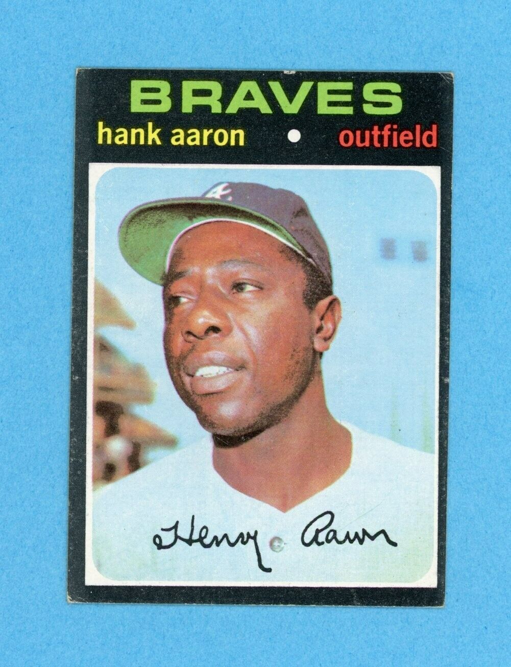 1971 Topps #400 Hank Aaron Atlanta Braves Baseball Card EX