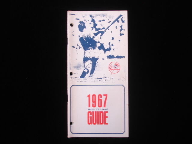 1967 New York Yankees Press/TV/Radio Guide EX Condition Mickey Mantle on cover