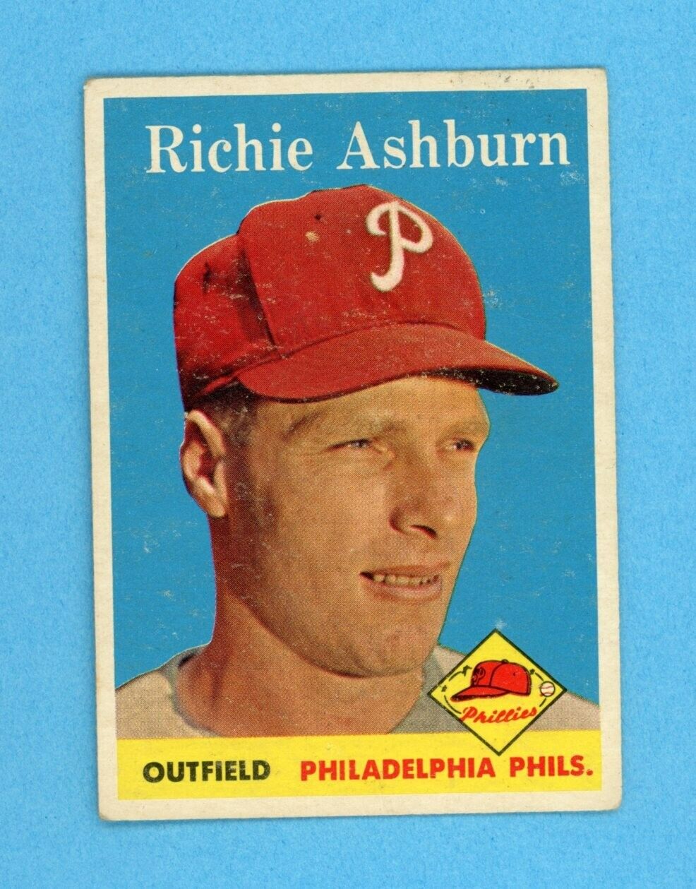 1958 Topps #230 Richie Ashburn Philadelphia Phillies Baseball Card Vg/Ex lwab