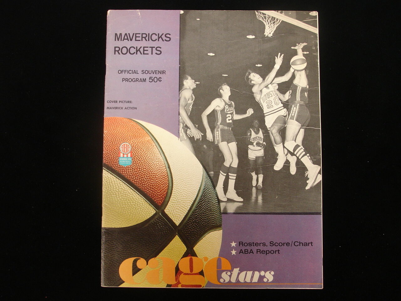 1968-69 Denver Rockets @ Houston Mavericks ABA Program - Unscored