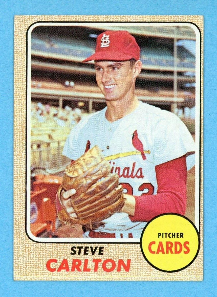 1968 Topps #408 Steve Carlton St. Louis Cardinals Baseball Card EX o/c