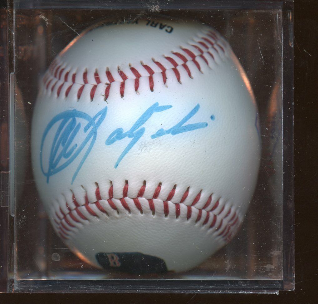 Carl Yastrzemski Single Signed Fotoball Baseball Hologram