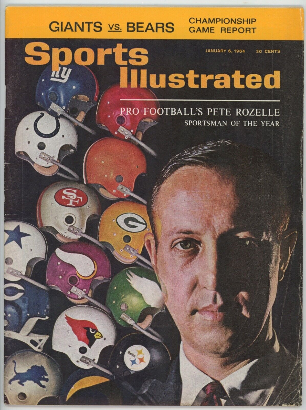 Pete Rozelle Sportsman of the Year 1/6/64 Sports Illustrated • No Mailing Label