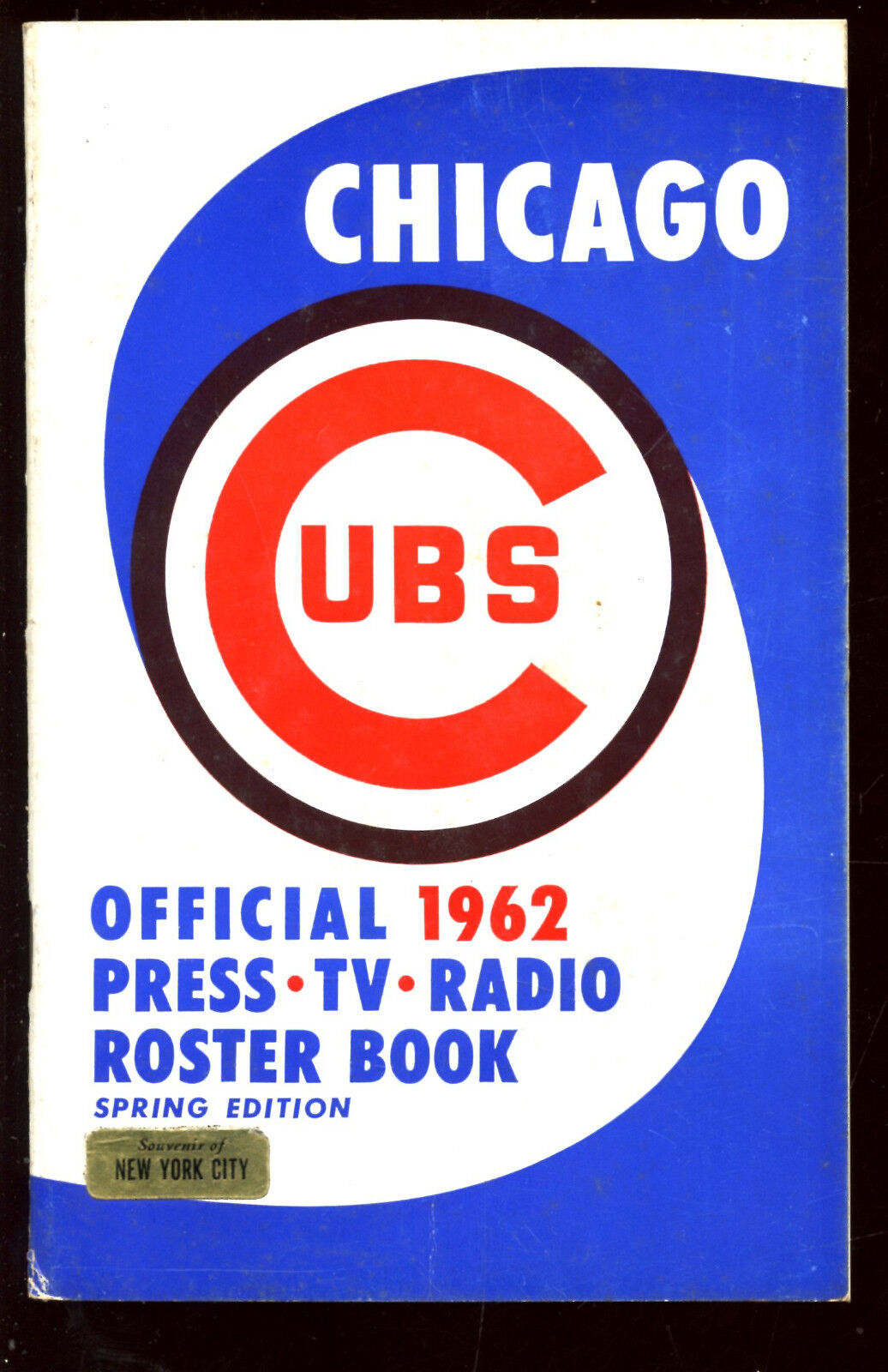 1962 Chicago Cubs Baseball Press TV Radio Media Guide EX+