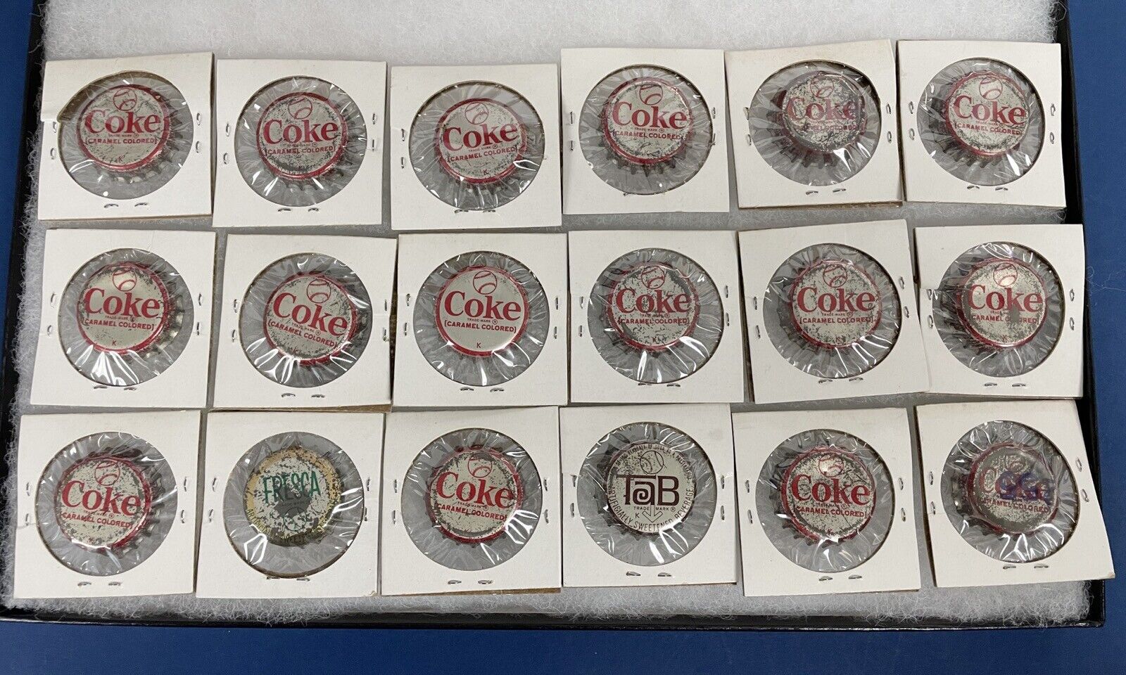 1967 Coke Caps New York Yankees Team Set of 18 w/ Mickey Mantle - Clean EX