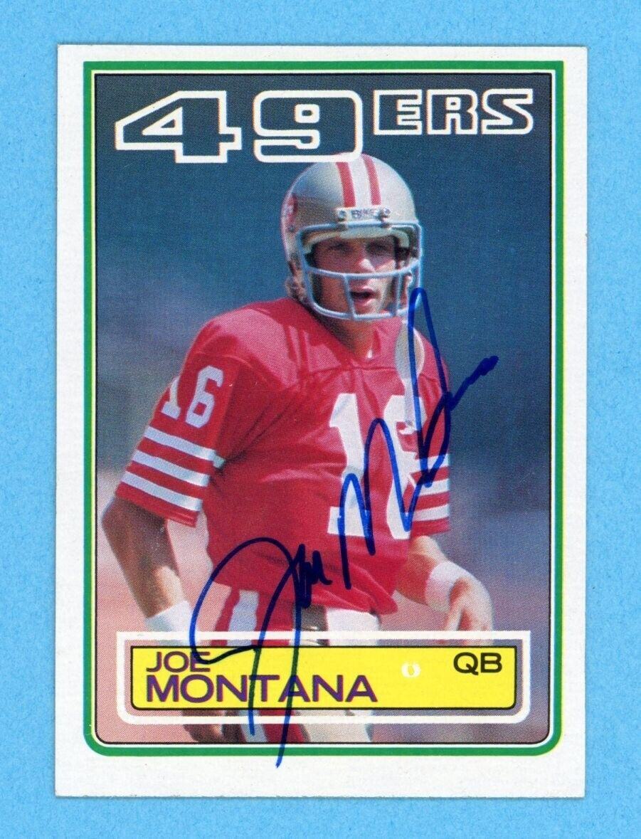 Joe Montana San Francisco 49ers 1983 Topps #169 Autographed Football Card