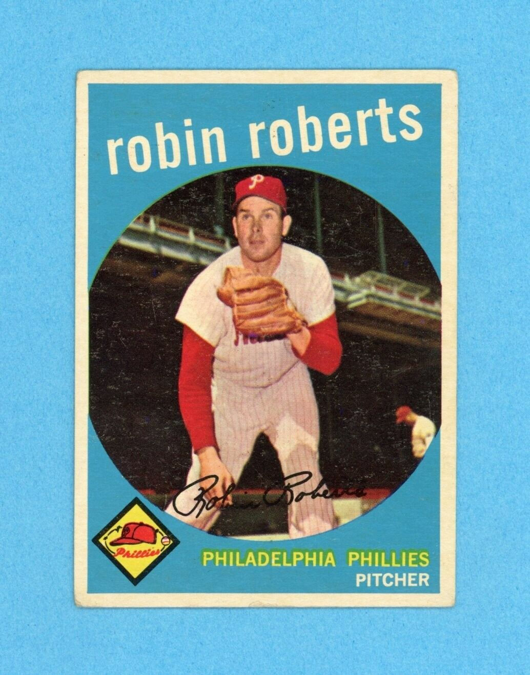 1959 Topps #352 Robin Roberts Philadelphia Phillies Baseball Card Vg/Ex