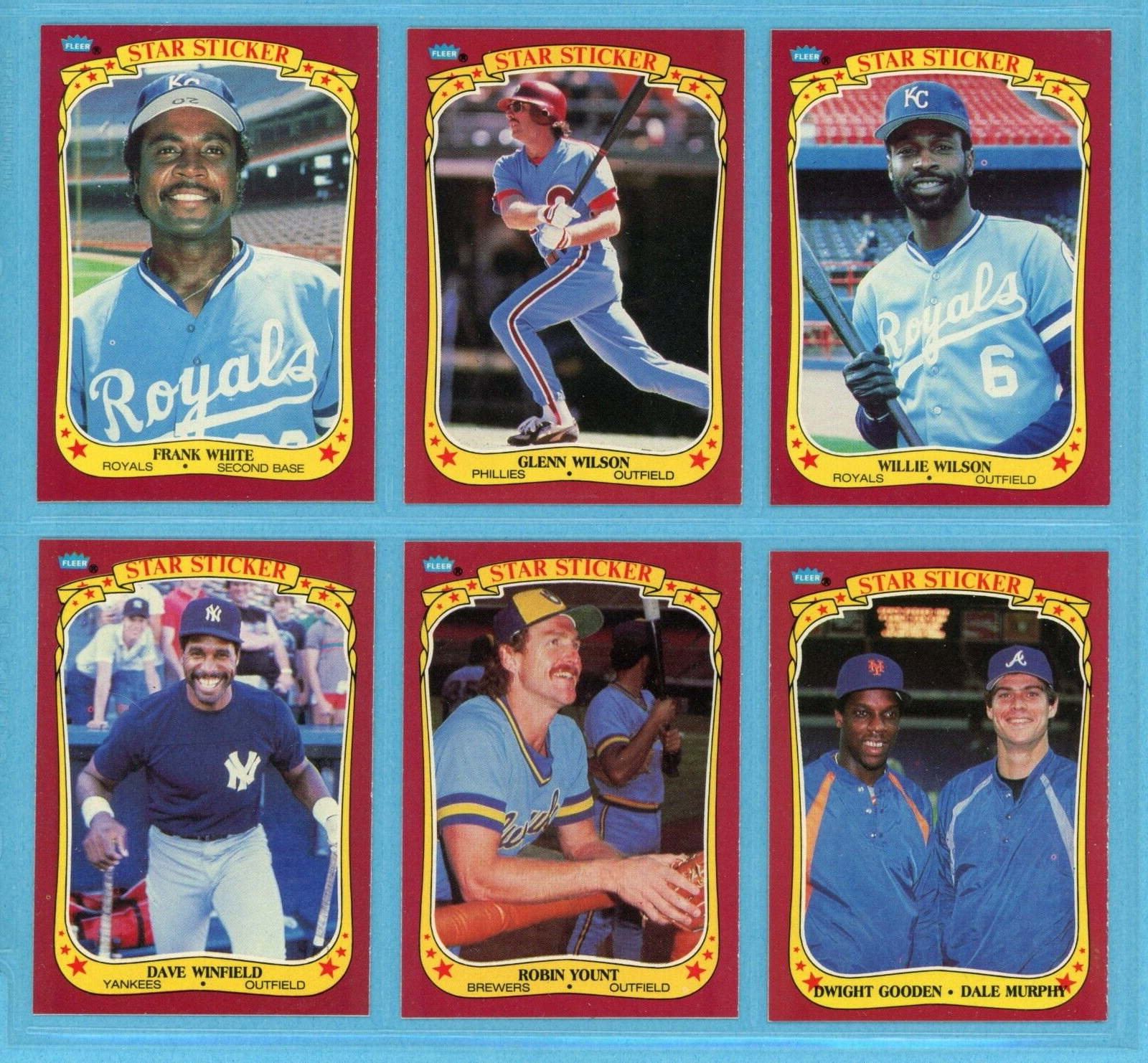 1986 Fleer Star Stickers Complete Set of 132 Baseball Cards NM