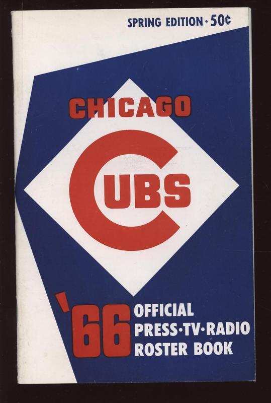 1966 Chicago Cubs Press TV Radio Roster Media Guide NM