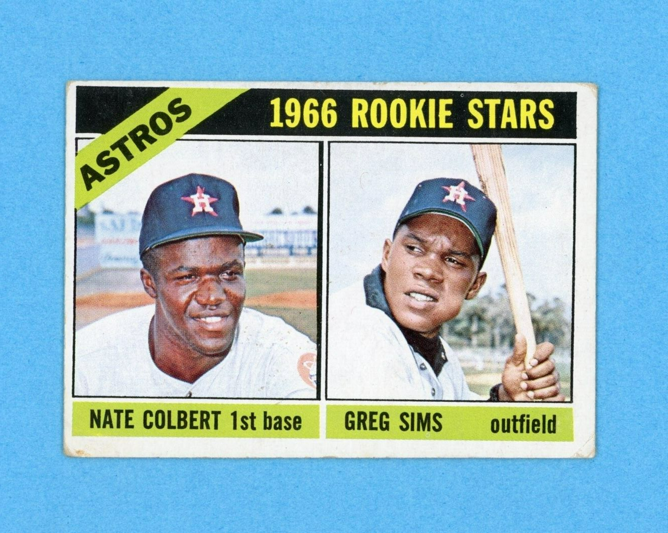 1966 Topps #596 Nate Colbert Houston Astros Rookie High Number Baseball Card V/E