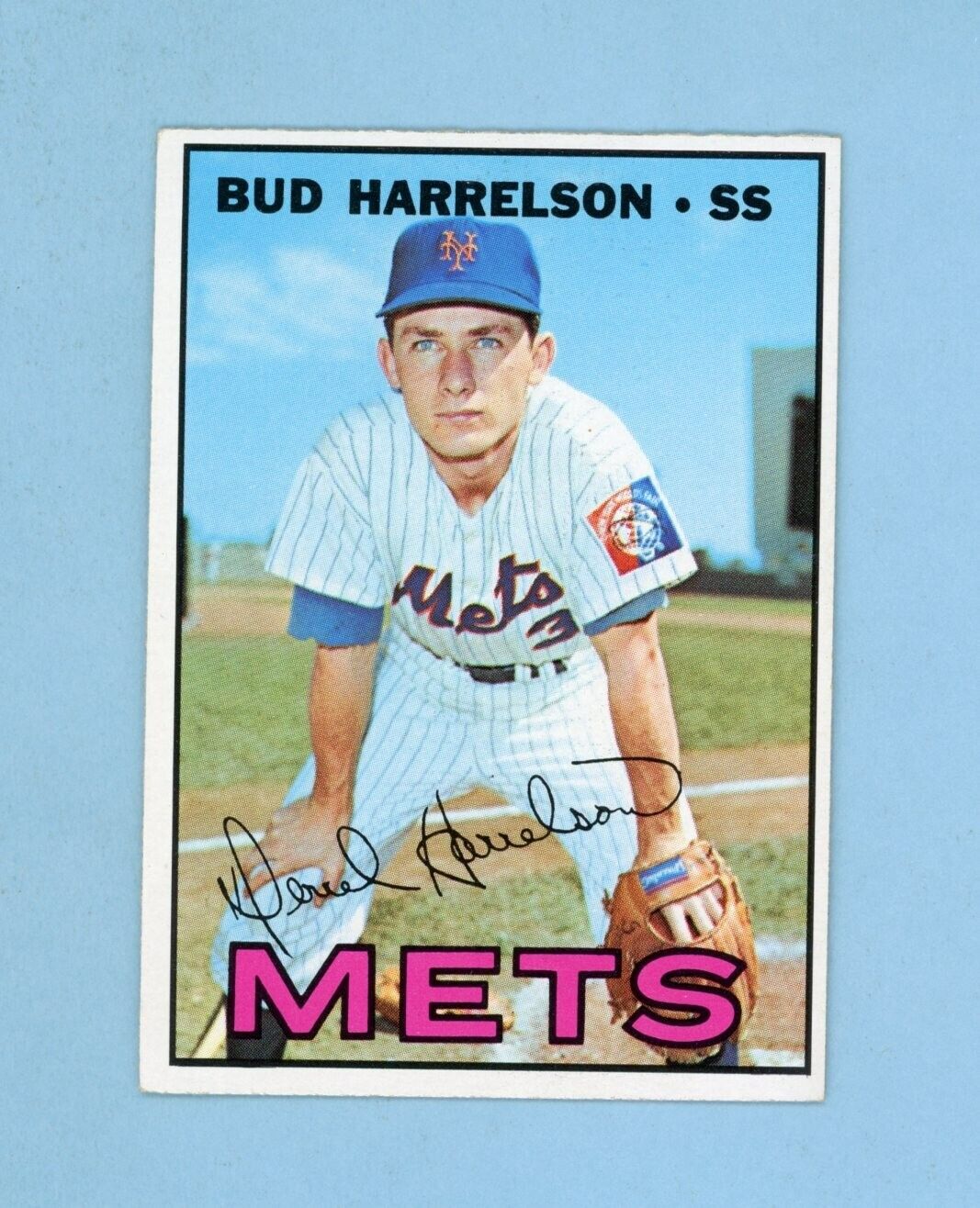 1967 Topps #306 Bud Harrelson New York Mets Rookie Baseball Card Ex/Mt-NM