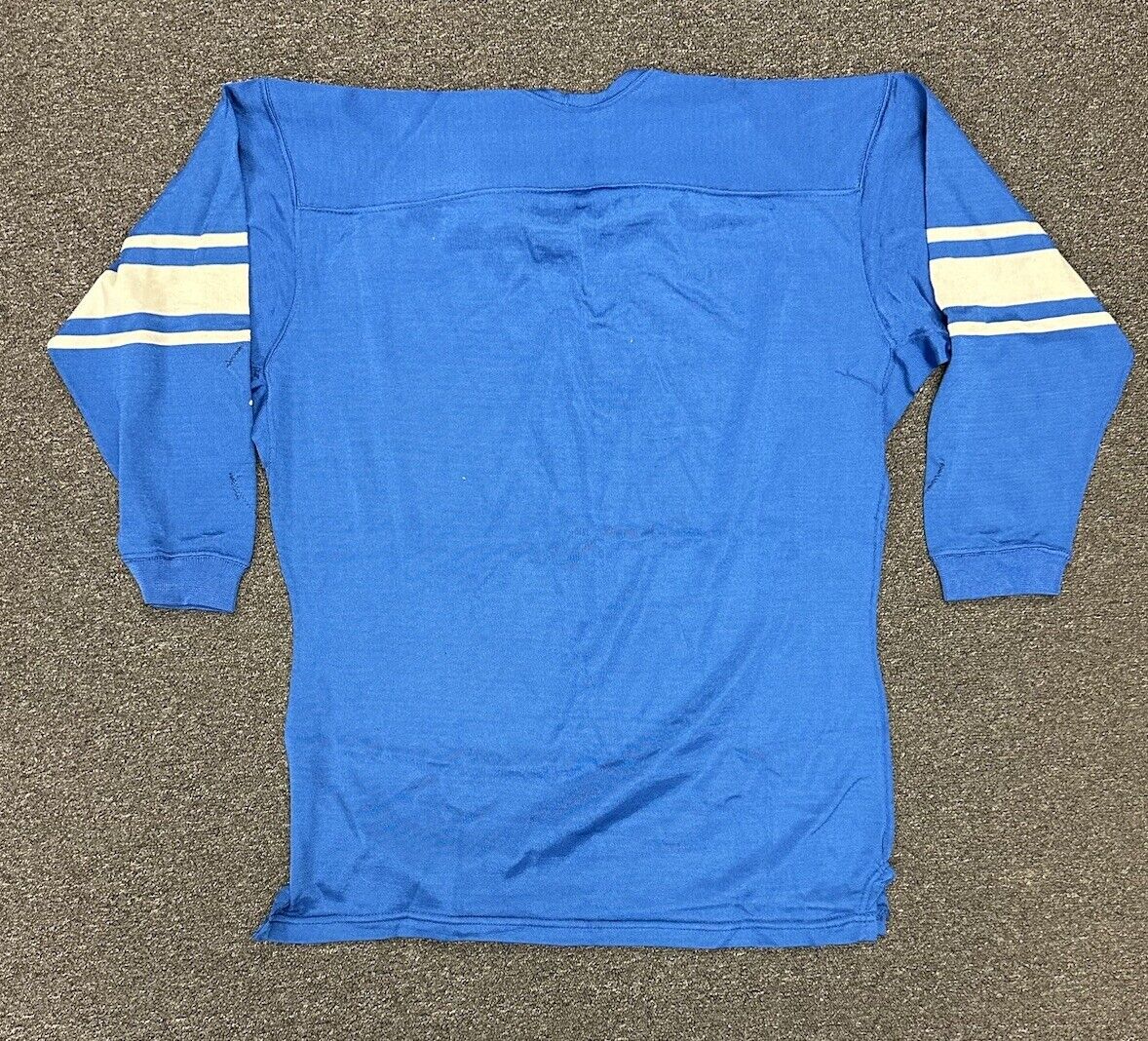 c. 1960s Detroit Lions Game Issued Blue Durene ‘Extra’ NFL Football Jersey sz46