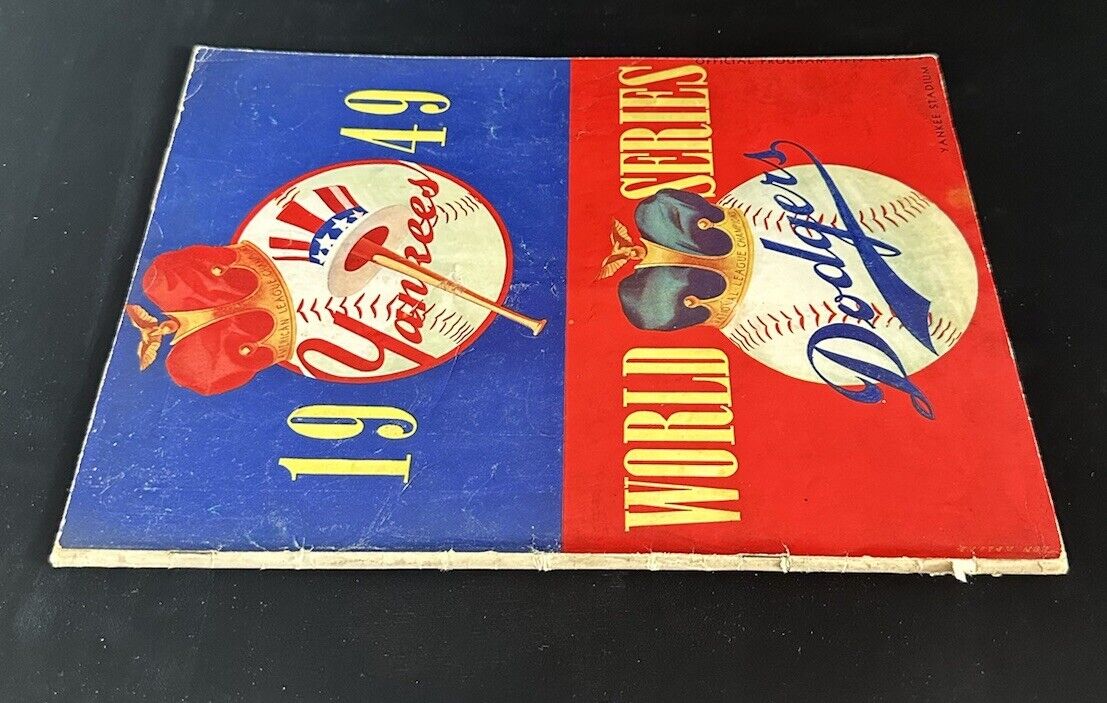 1949 New York Yankees World Series Program vs Brooklyn Dodgers Unscored VG-EX