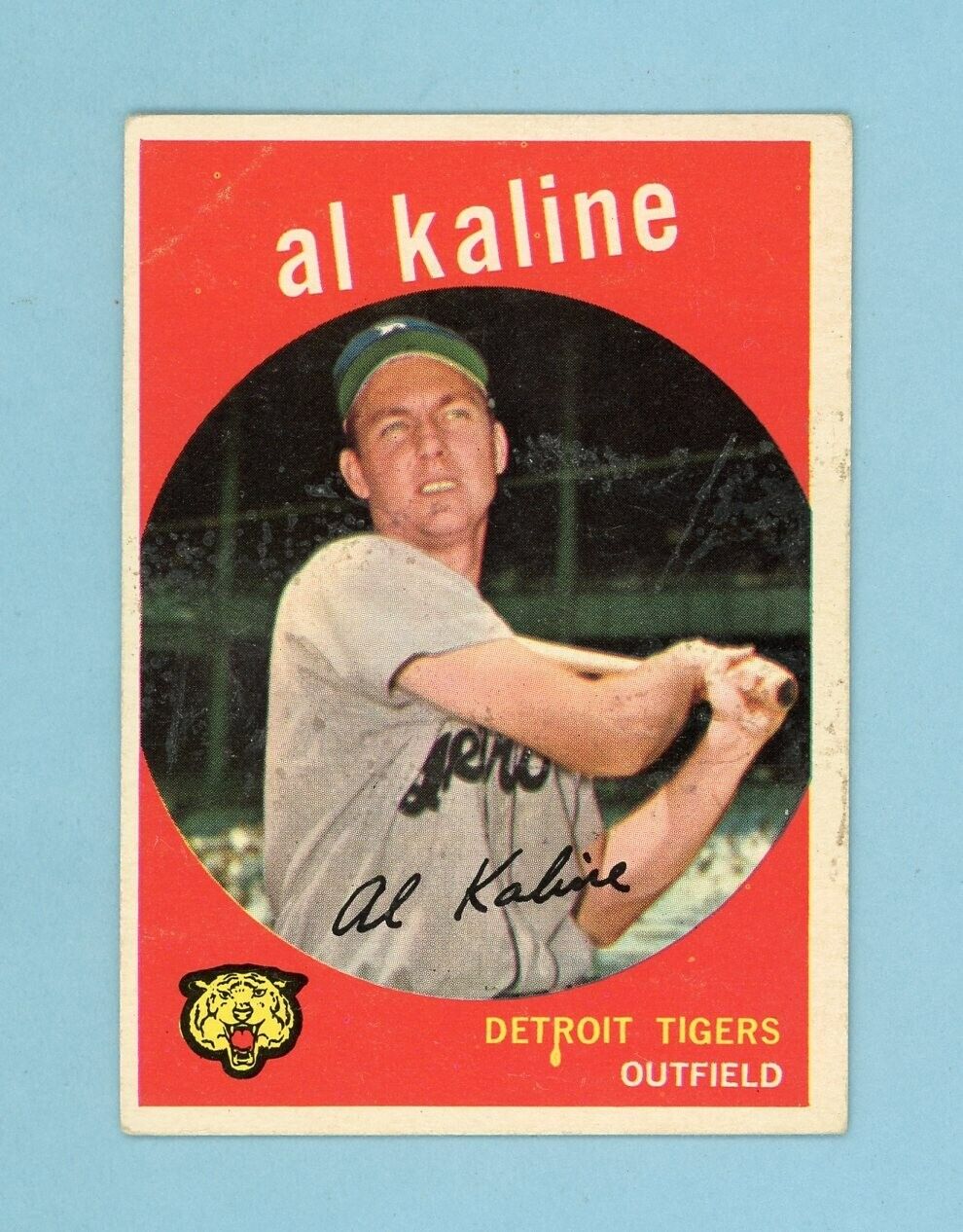 1959 Topps #360 Al Kaline Detroit Tigers Baseball Card EX wrk/cres tlc