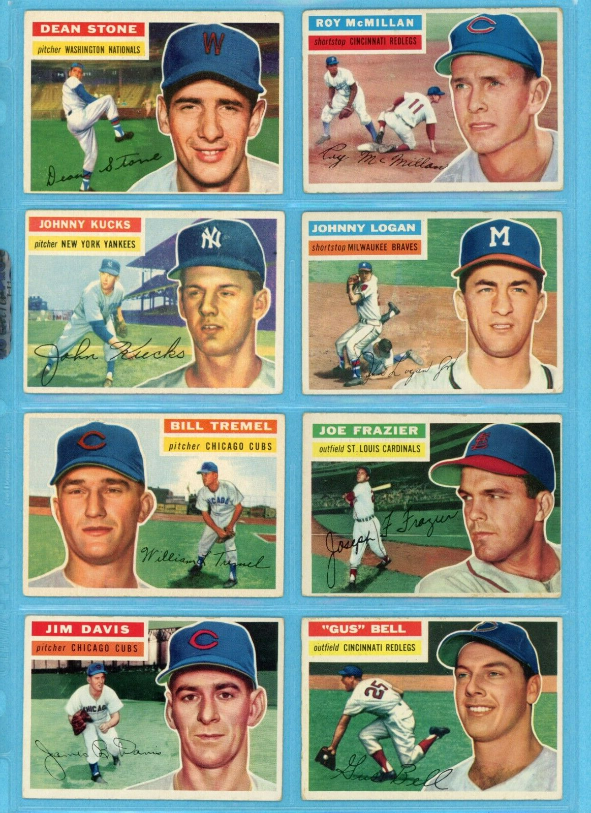 1956 Topps Starter Set Lot of 40 Different White Back Baseball Cards Vg/Ex