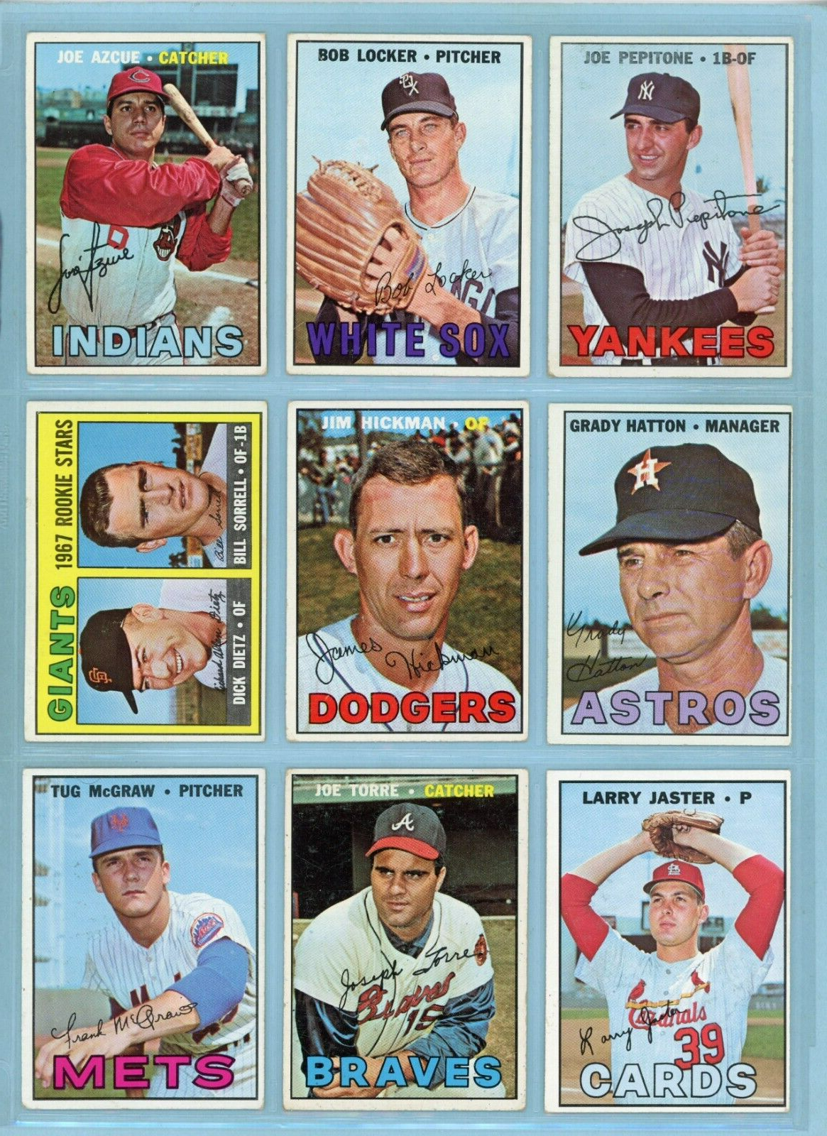 1967 Topps Starter Set Lot of 212 Different Baseball Cards Vg/Ex - EX