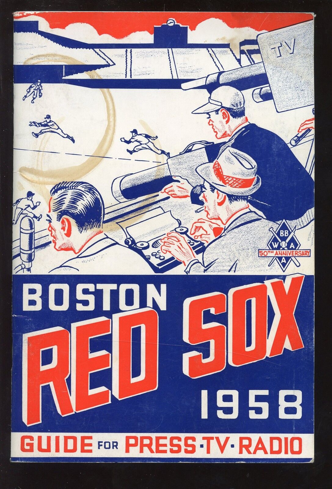 1958 Boston Red Sox Baseball Press Radio TV Media Guide 